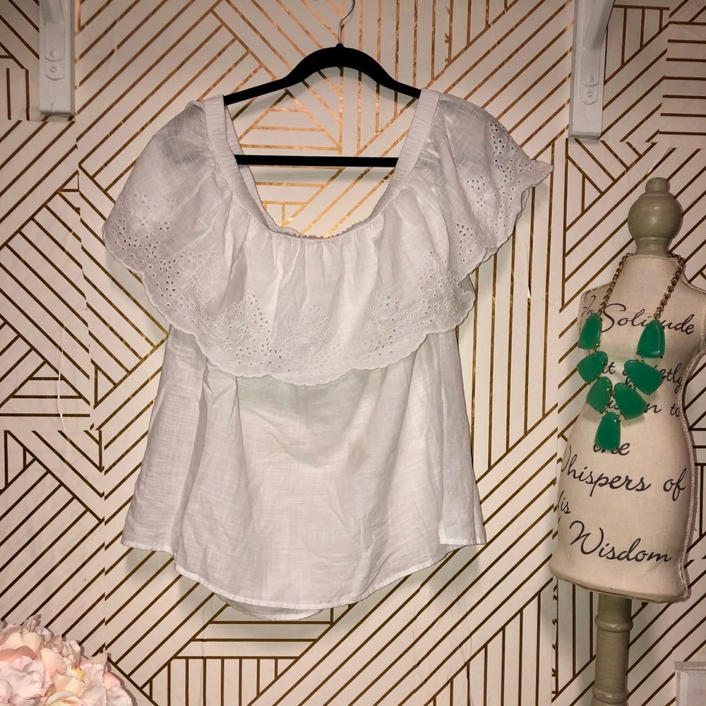 White off shoulder top